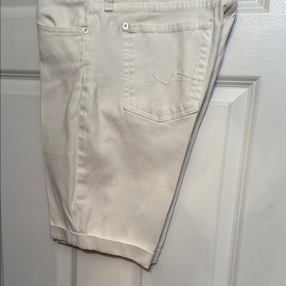 7 For All Mankind White Jean Shorts